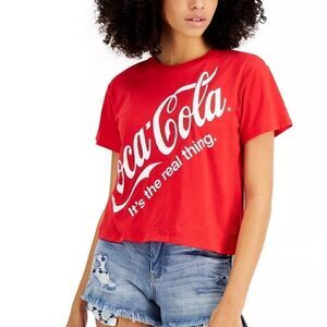 FREEZE 24-7 Juniors' top Coca-Cola Cropped T-Shirt XL